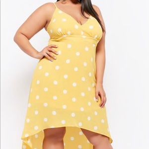 Polka Dot High-Low Dress